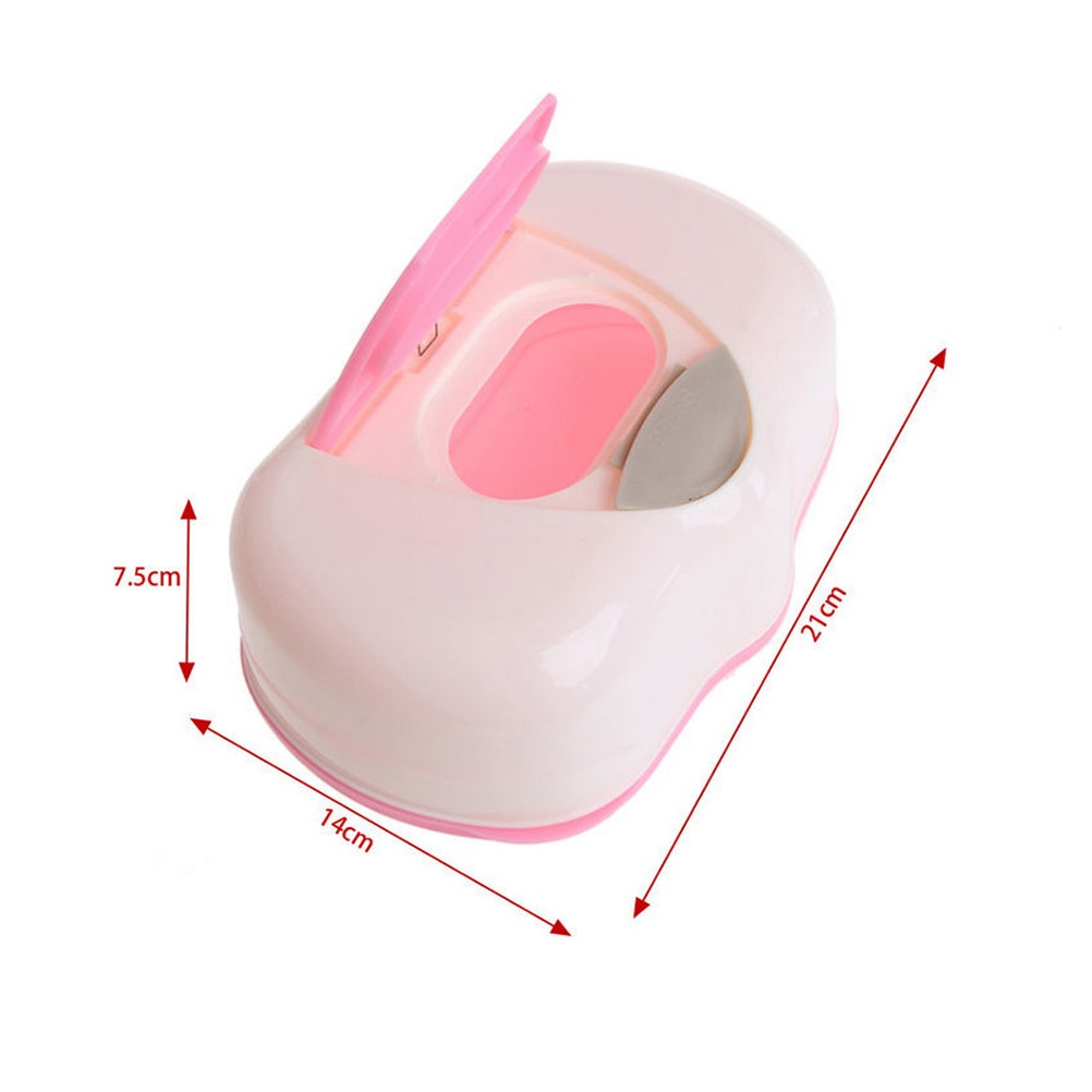 Wet Wipes Box Plastic Wet Tissue Baby Wipes Box Automatic Case Pop-up Design Tissue Case random color 200*120*80mm